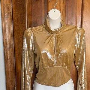 FAVLUX Shimmering Gold Blouse